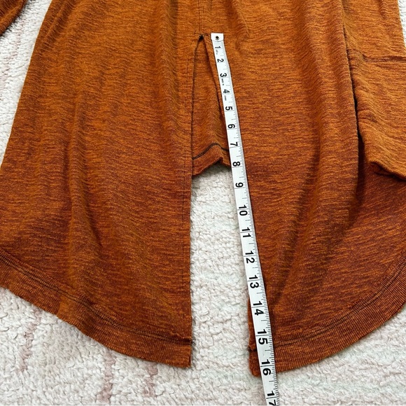 We The Free Burnt Orange Thermal Turtleneck Sweater Split Back Size Small Autumn - Picture 10 of 10
